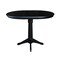 International Concepts Round 36 in Rd Top Pedestal Table, 12 in Leaf, 34.9 inH, Adjustable Height, Black, 36 W, 48 L, Wood K46-36RXT-27B-6B - alternate 5
